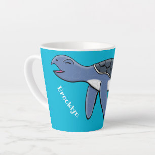Tasse Latte Illustration de la petite tortue de mer