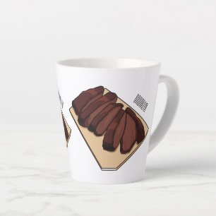 Tasse Latte Illustration de la poitrine de boeuf