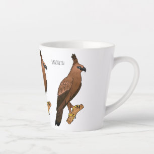 Tasse Latte Illustration de l'aigle à faucon de Javan