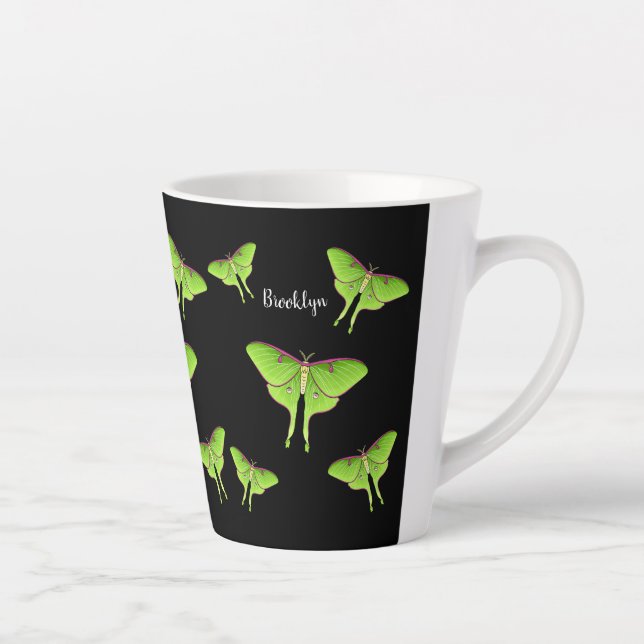 Tasse Latte Illustration de Luna Moth (Droite)