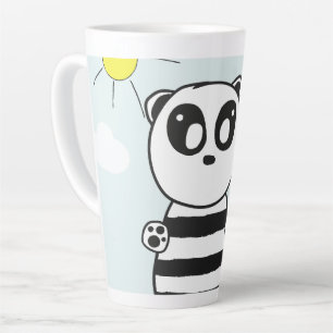 Tasse Latte Illustration de Panda Mignon
