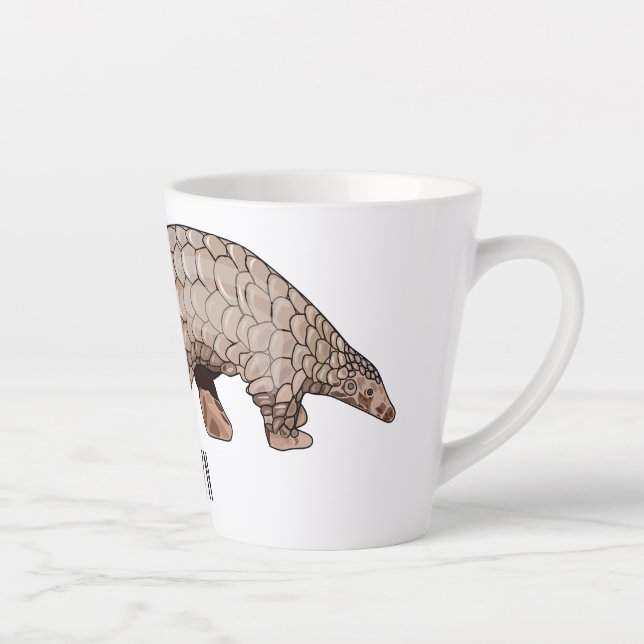 Tasse Latte Illustration de Pangolin (Droite)