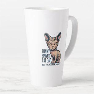 Tasse Latte Illustration de papa chat Sphynx drôle