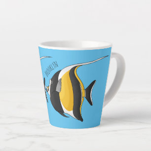 Tasse Latte illustration de poisson idole de Moor en cartoon