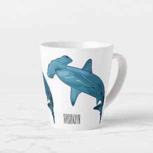 Tasse Latte Illustration de requin marteau