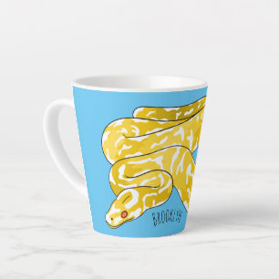 Tasse Latte illustration de serpent python birman de dessin an
