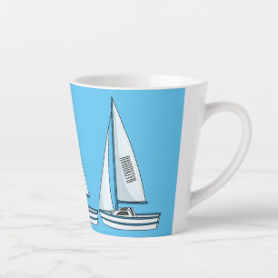 Tasse Latte Illustration de voilier