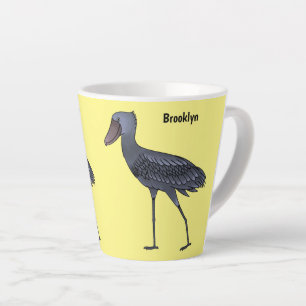 Tasse Latte Illustration d'oiseau de cordonnier
