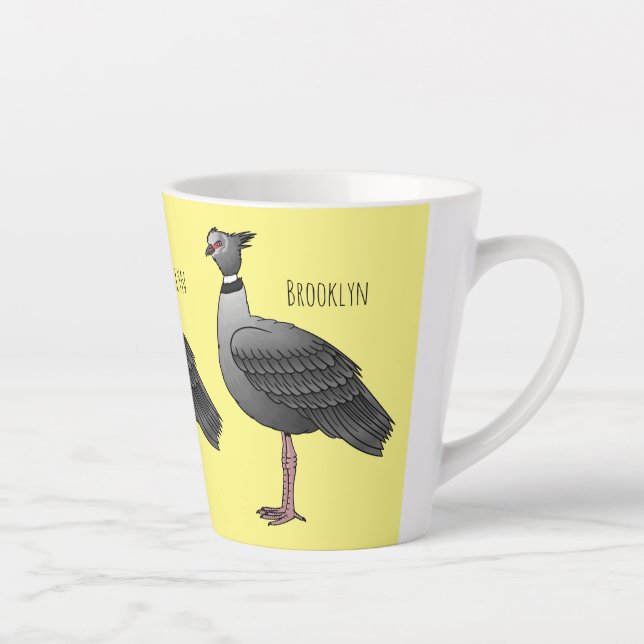 Tasse Latte Illustration d'oiseau du crieur du sud (Droite)
