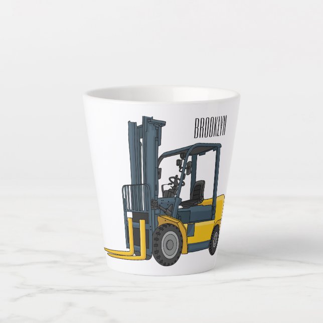 Tasse Latte Illustration du chariot élévateur (Devant)