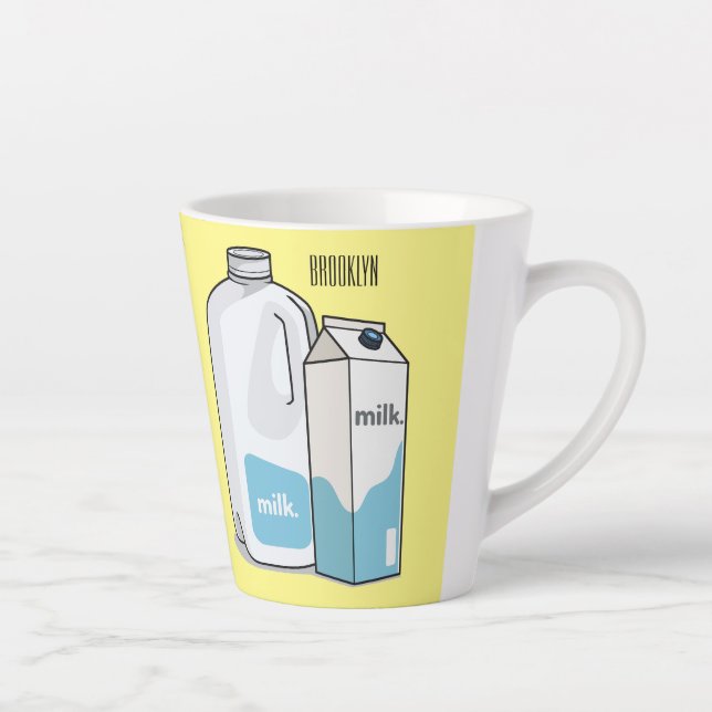 Tasse Latte Illustration du lait (Droite)