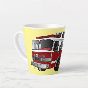 Tasse Latte Illustration du moteur à incendie