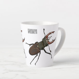 Tasse Latte Illustration du scarabée de stade