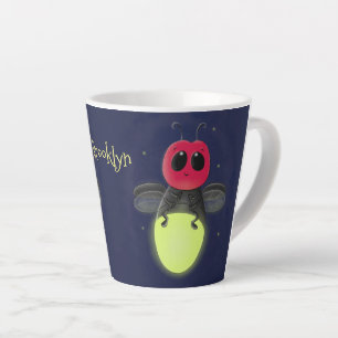 Tasse Latte Illustration d'une luciole à éclair mignon