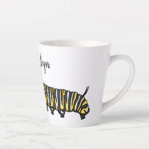 Tasse Latte Illustration Monarch caterpillar