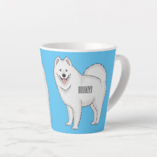 Tasse Latte Illustration Samoyed dog