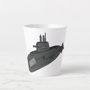 Tasse Latte Illustration sous-marine