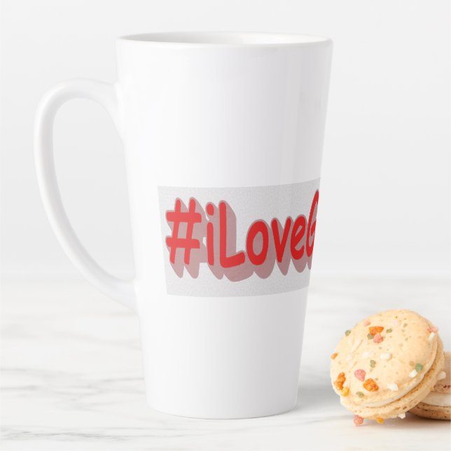 Tasse Latte "#iLoveGEORGIA " Joli design. Acheter maintenant (En situation)