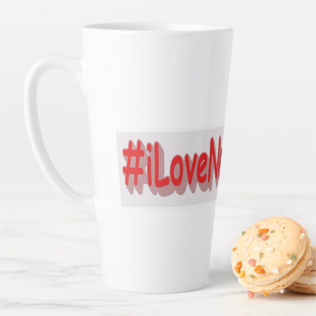 Tasse Latte "#iLoveNetherlands" Joli design. Commandez dès mai (En situation)