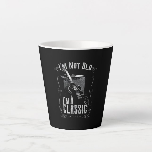 Tasse Latte I'm Not Old I'm A Classic Guitar Design (Devant)