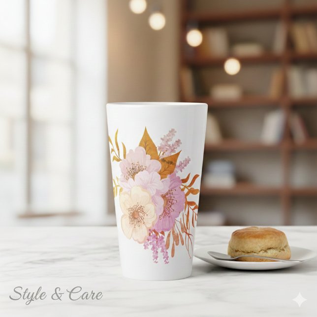 Tasse Latte Imaginaire floral (Floral Fantasy Latte Mug)