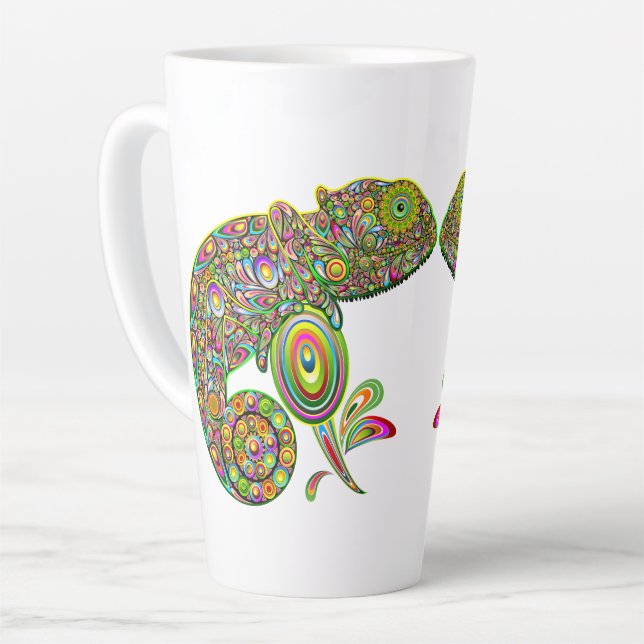 Tasse Latte Imaginaire psychédélique de Chameleon (Angle gauche)
