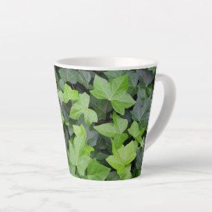 Tasse Latte Impression botanique verte Ivy