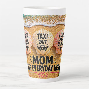 Tasse Latte Impression sur toile enroulée FauxT-shirt de plage