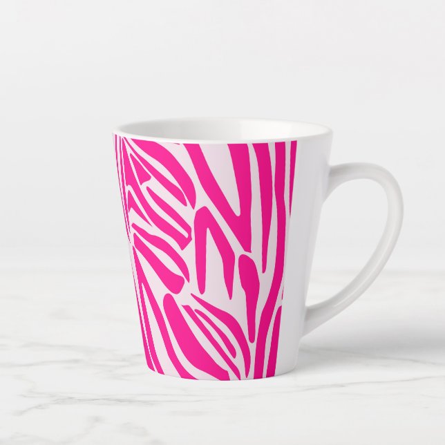 Tasse Latte Impression zèbre rose (Droite)