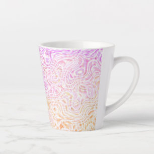 Tasse Latte Indicateur Trippy Squiggly Boho Abstrait Trixic Pr