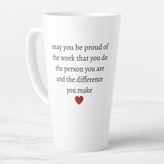 Tasse Latte Infirmière enseignante mère appréciation fière Mer (Angle gauche)