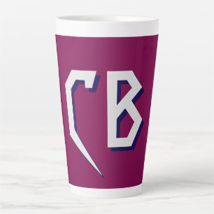 Tasse Latte Initiales minimalistes Monogrammes professionnels