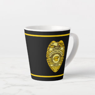 Tasse Latte Insigne du chef de la police de cuisine