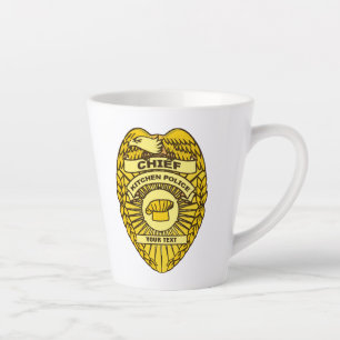 Tasse Latte Insigne du chef de la police de cuisine