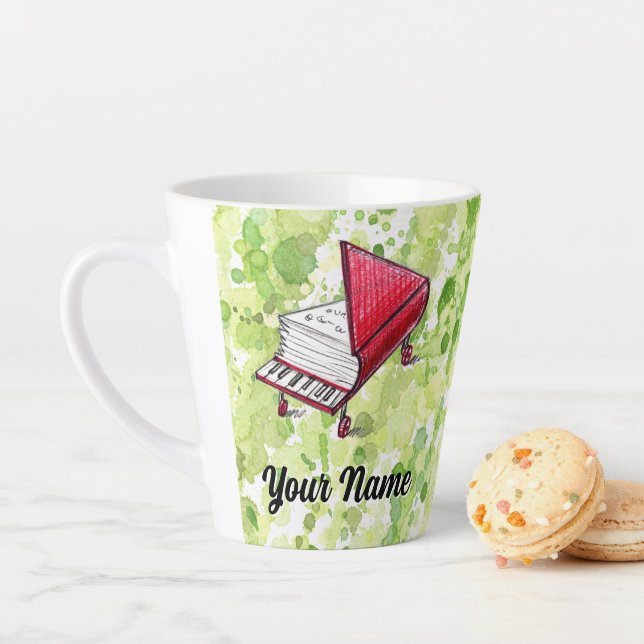 Tasse Latte Inspiration Littéraire Et Musicale Personnalisable (En situation)