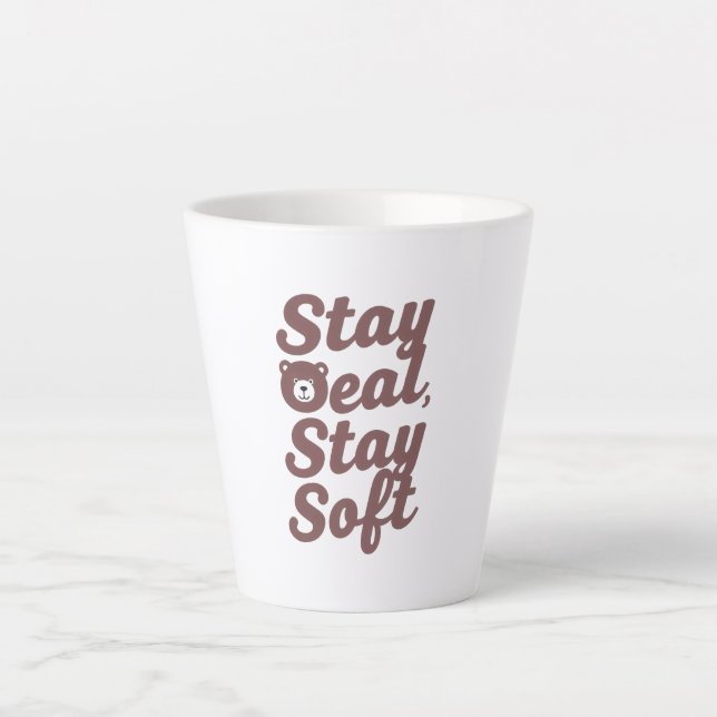 Tasse Latte Inspirational Kindness Quote with Cozy Bear (Devant)