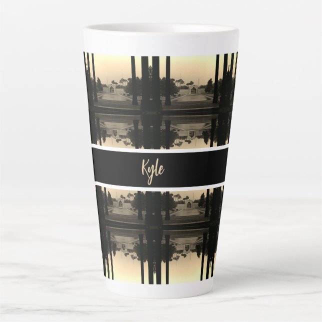 Tasse Latte Iran Ispahan palais chehel sotun 1970 (Devant)