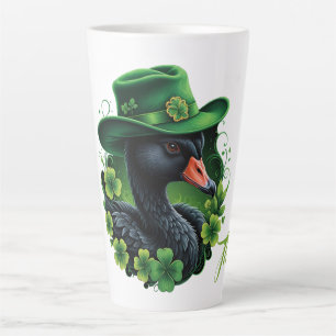 Tasse Latte Irish Elegance, le cygne noir de St Patrick