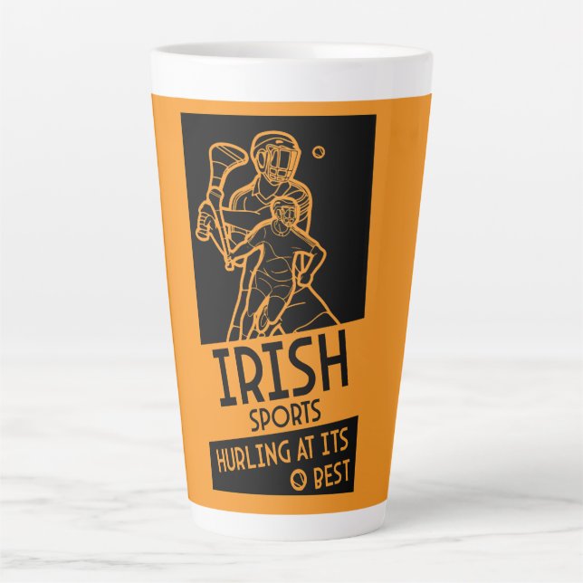Tasse Latte Irish Hurling Sport (Devant)