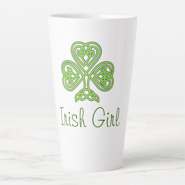 Tasse Latte Irlandaise Céltic Clover (Devant)