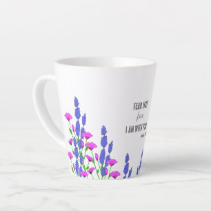 Tasse Latte Isaïe 41:10 Verset floral chrétien religieux
