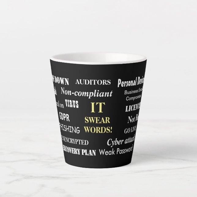 Tasse Latte IT Sweet Words Funny CIO Computing Gift (Devant)