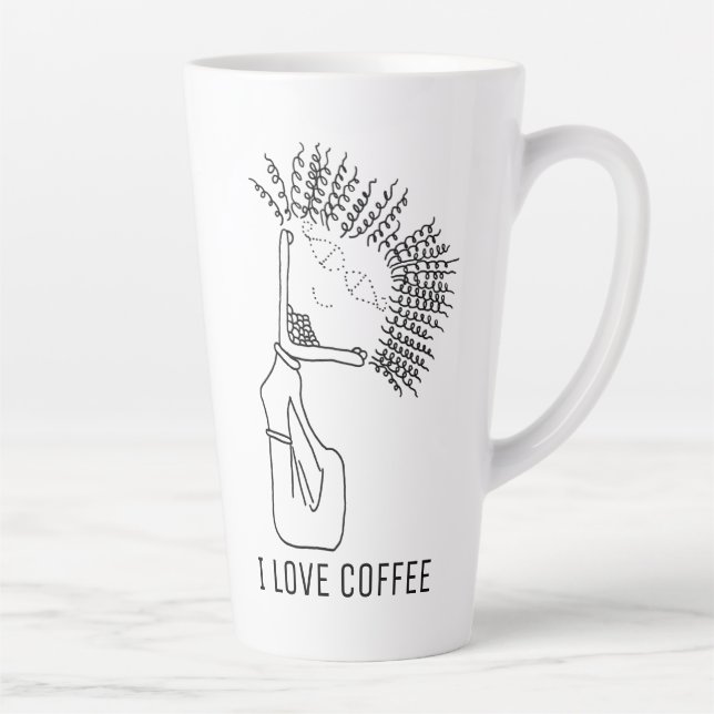 TASSE LATTE J'ADORE LE CAFÉ-CAFÉ M'AIME (Droite)