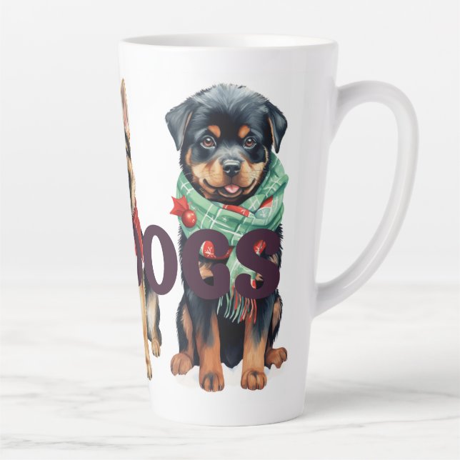 Tasse Latte J'adore les chiens  (Droite)