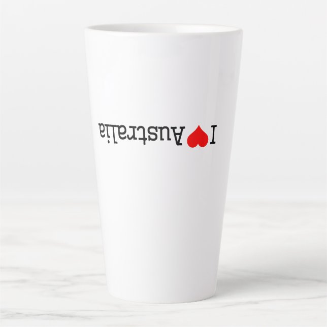 Tasse Latte J'aime l'Australie (Devant)