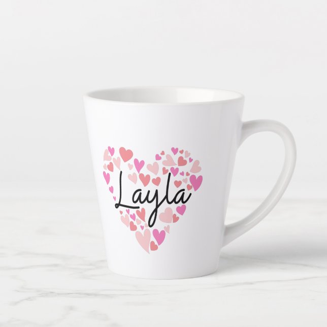 Tasse Latte J'aime Layla (Droite)