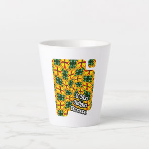 Tasse Latte J'Aime Les Fleurs Uniques