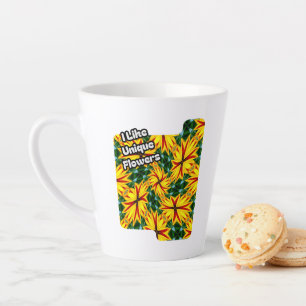 Tasse Latte J'Aime Les Fleurs Uniques