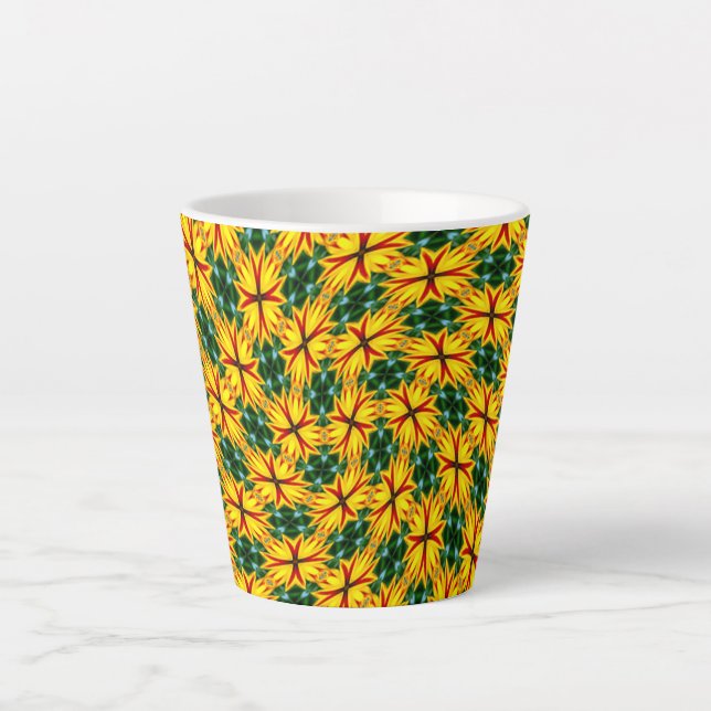 Tasse Latte J'Aime Les Fleurs Uniques (Devant)