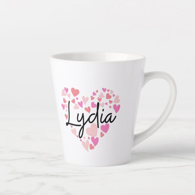 Tasse Latte J'aime Lydia (Droite)